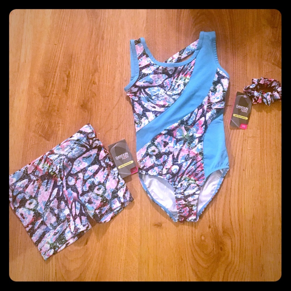 Danskin Now Performance Gymnastics Leo Set Sz 4-5